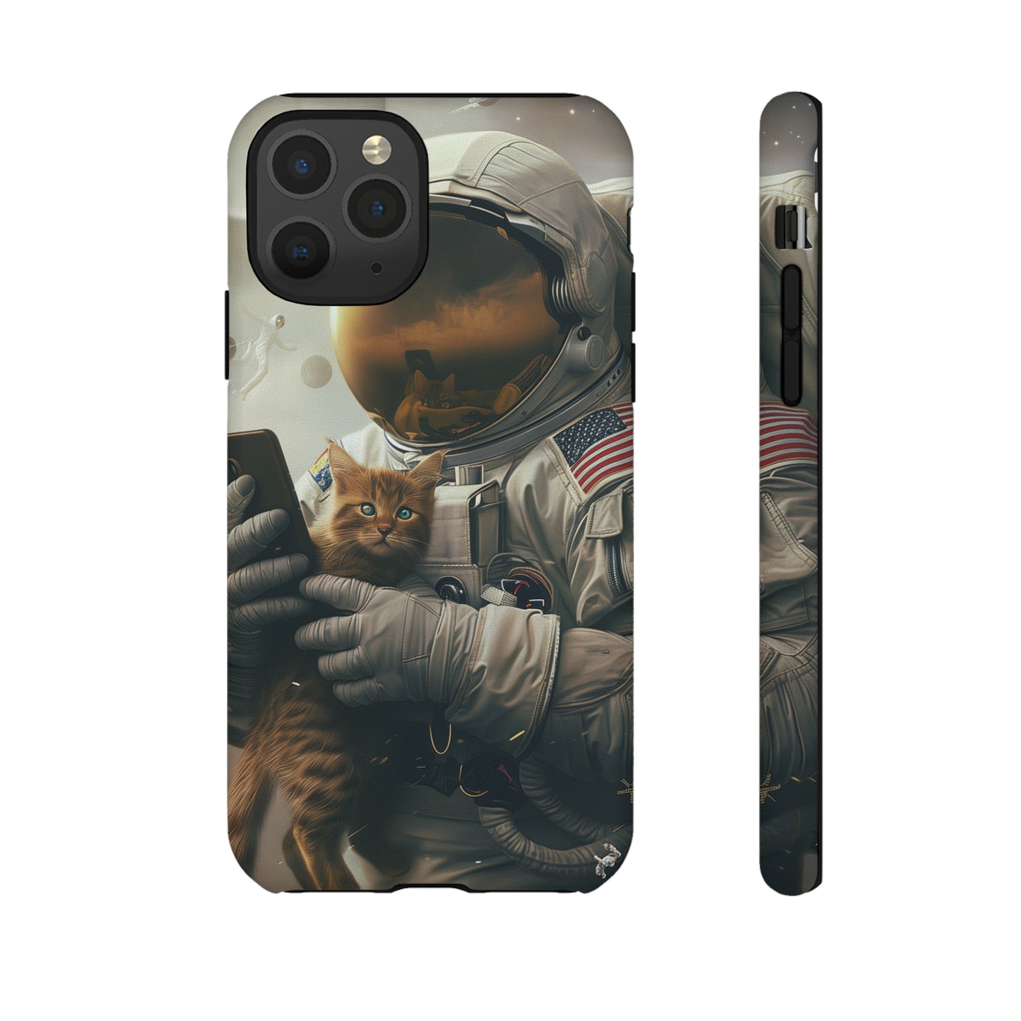 The Astronaut and the Cat Phone Case