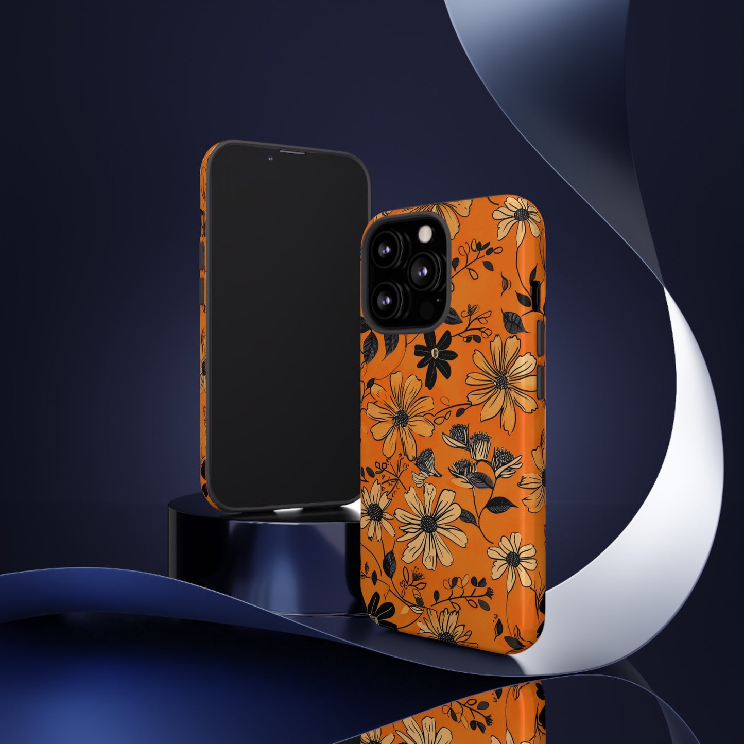 Orange Floral Phone Case Cute Summer Flower Aesthetic