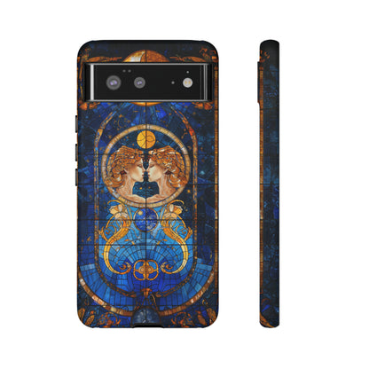 Gemini Astrology Stained Glass Phone Case