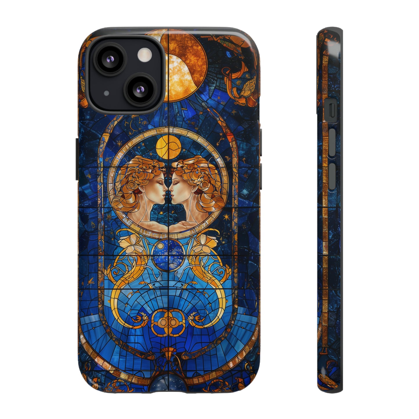 Gemini Astrology Stained Glass Phone Case