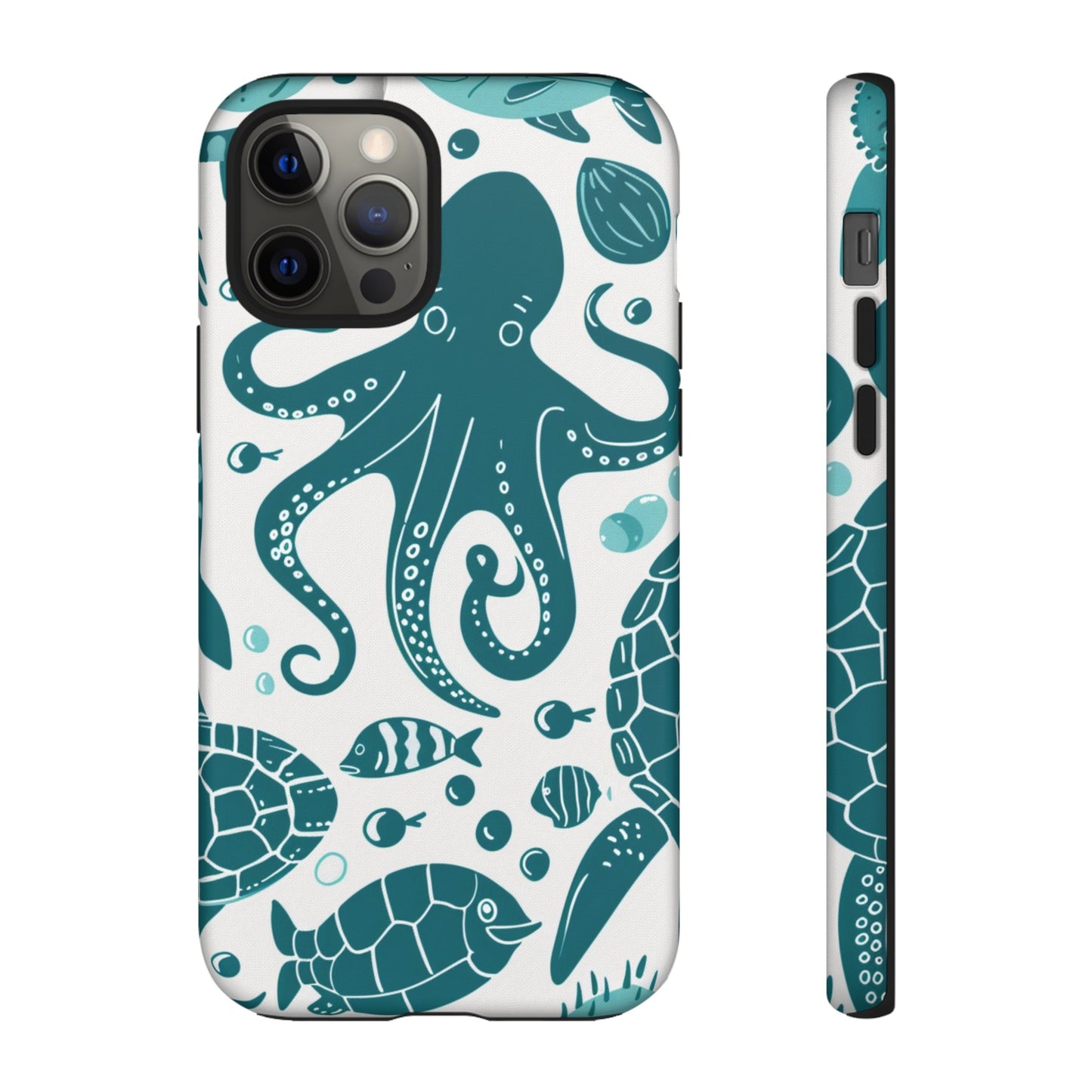 Undersea World Octopus, Turtle, Manta Ray Phone Case