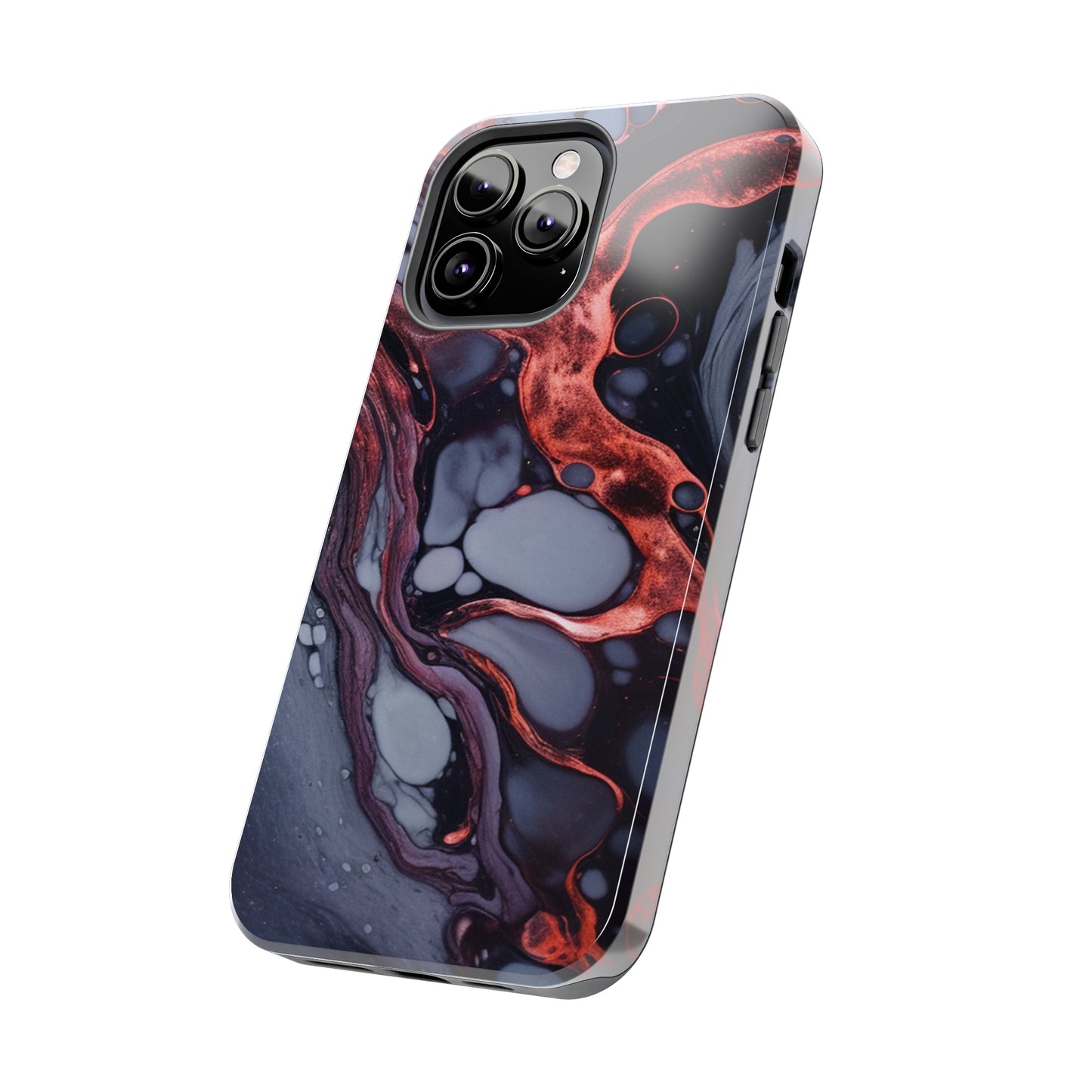 Marbled Dark Lava Flow Phone Case | Embrace the Vibrant Magma Vibes