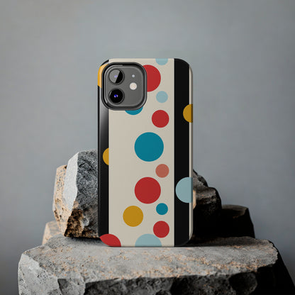 Classic Meets Creative: Abstract Polka Dots Tough Case for iPhone