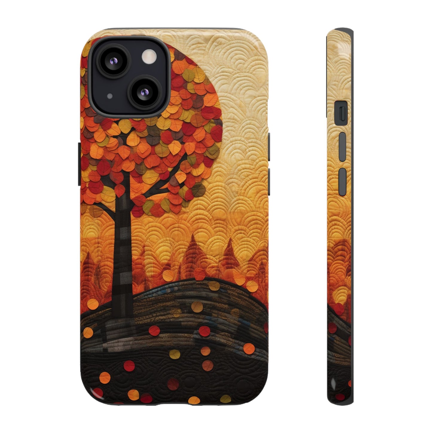 Autumn iPhone Case, Forest Embroidered Style Phone Case