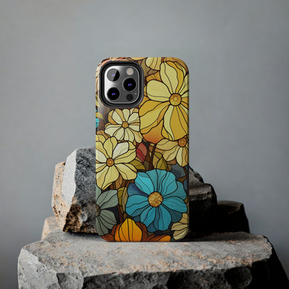 Kaleidoscopic Elegance: Stained Glass Vintage Floral iPhone Case – Timeless Beauty Illuminated