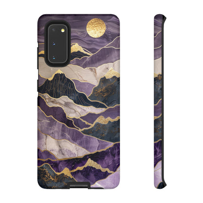 Abstract Purple Gold Mountain Phone Case