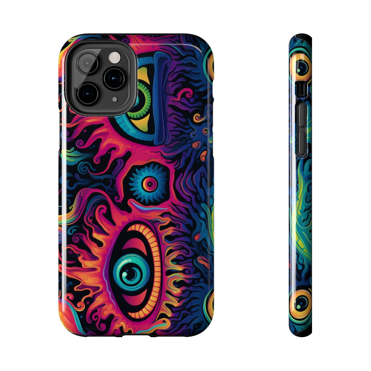 Psychedelic Art: The Eyes Upon Us iPhone Case | Embrace the Mystique of Trippy Visuals