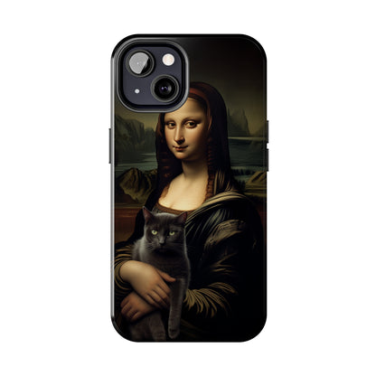 Mona Lisa with Cat iPhone Case | Art Phone Cases