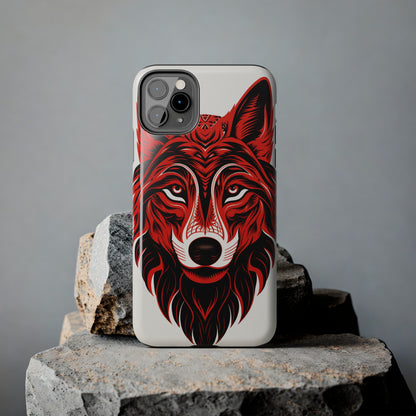 Mystic Echoes: Native American Tribal Wolf | Cultural Heritage iPhone Case