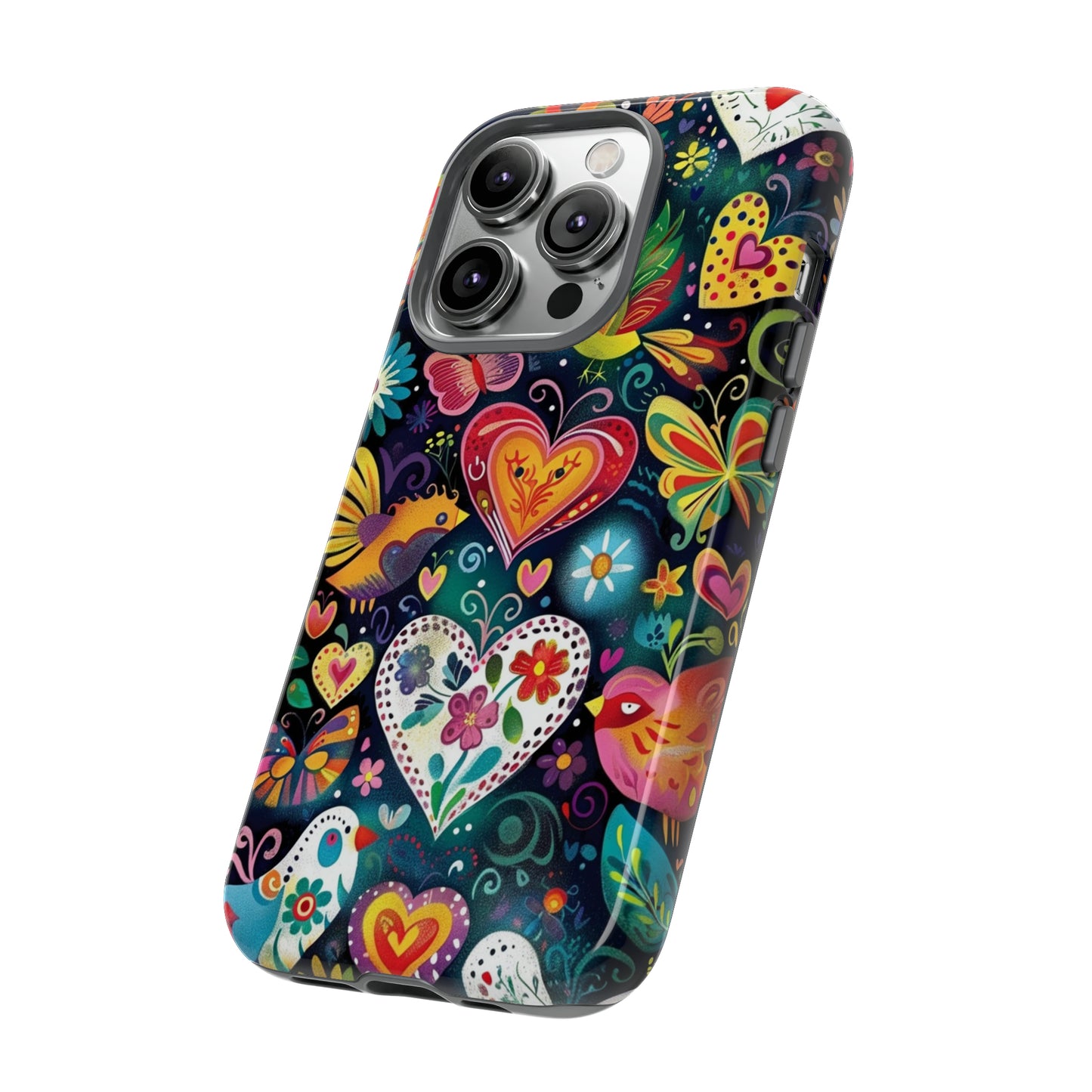 Floral Butterfly Magic Hearts Phone Case