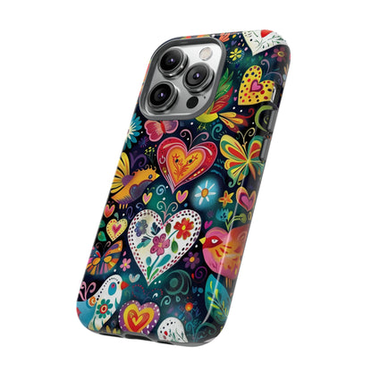 Floral Butterfly Magic Hearts Phone Case