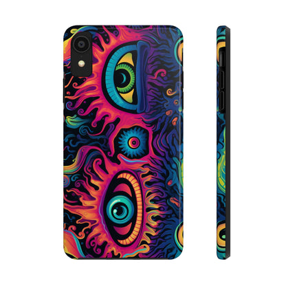 Psychedelic Art: The Eyes Upon Us iPhone Case | Embrace the Mystique of Trippy Visuals