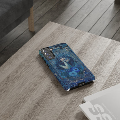 Blue Floral Art Nouveau Style Phone Case