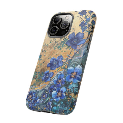 Forget Me Nots Vintage Color Splash Floral Design Phone Case