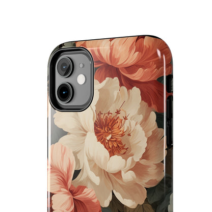 Vintage Floral Aesthetic Phone Tough Case Antique Print for iPhone 14 11 Pro 12 13 XR XS X 7+ 8 Boho Nature Flowers Cottage Core