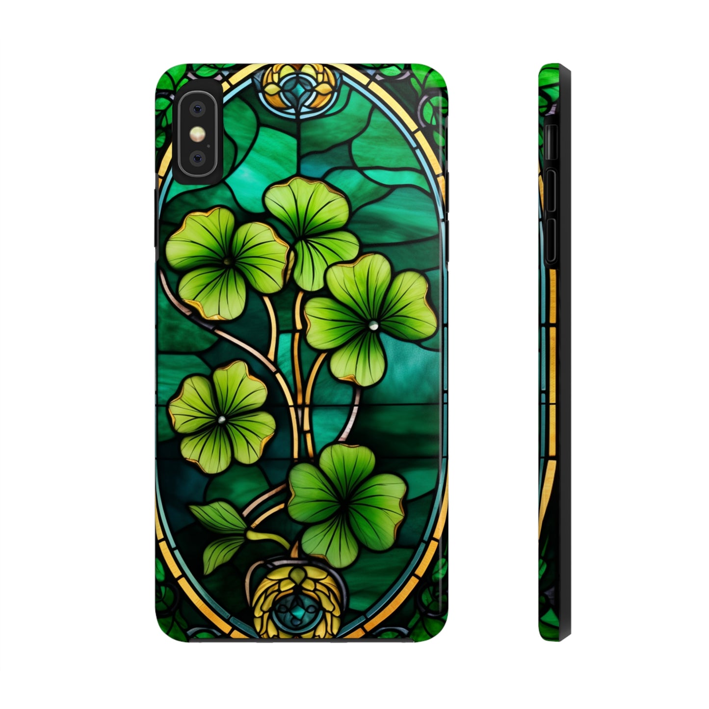 Lucky Charm: Four-Leaf Clover Phone Case | Symbol of Fortune for iPhone Models 11 through 14 Pro Max