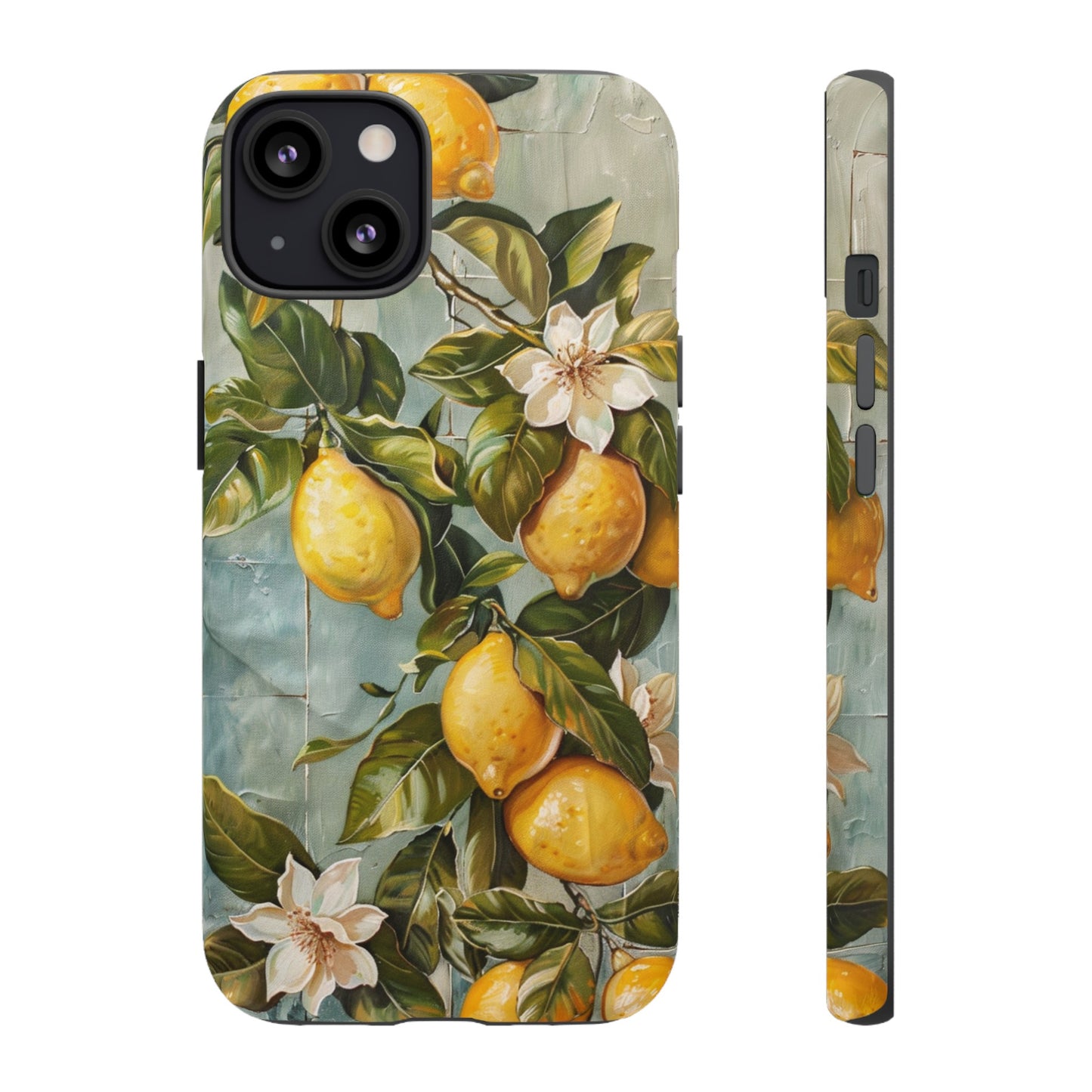 Mediterranean Lemon Tile Oil Painting iPhone 13 Case