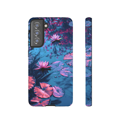 Magenta and Blue Color Zen Lily Pad Phone Case