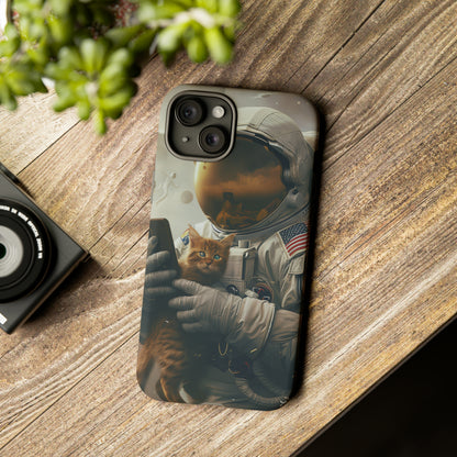 The Astronaut and the Cat Phone Case