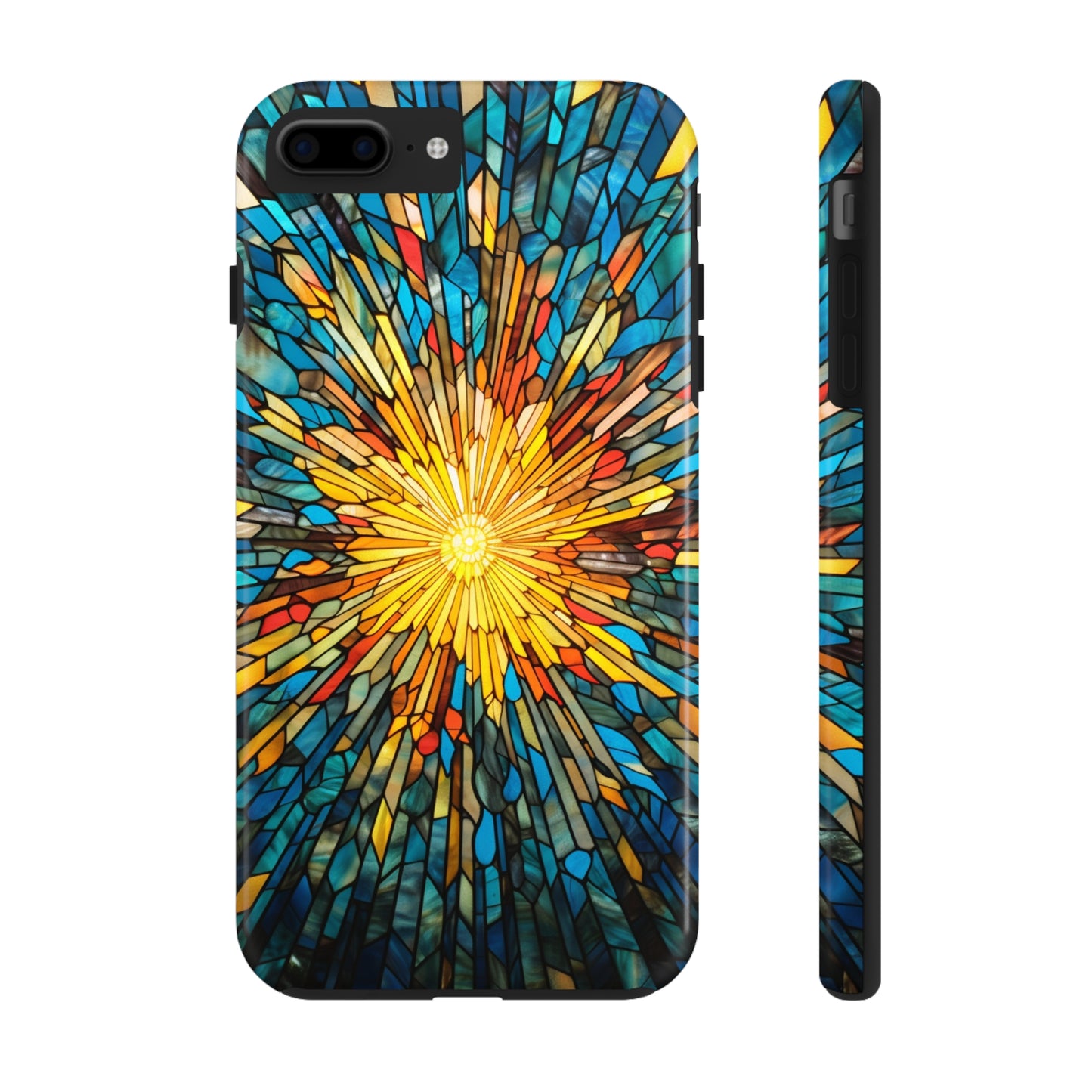 Stained Glass Sunburst Magic | Tough iPhone Case | Embrace Vibrant Style and Reliable Protection