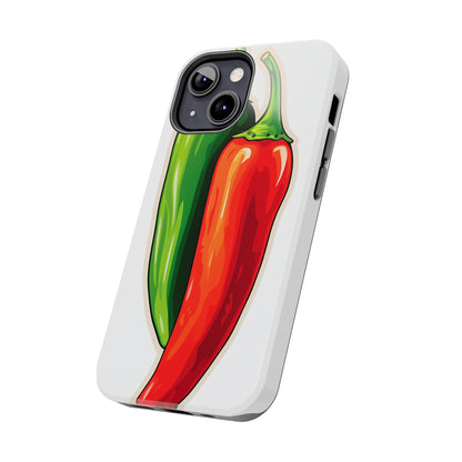 Green or Red Hot Chiles iPhone Case | New Mexico Fiery Flavors for Spice Lovers