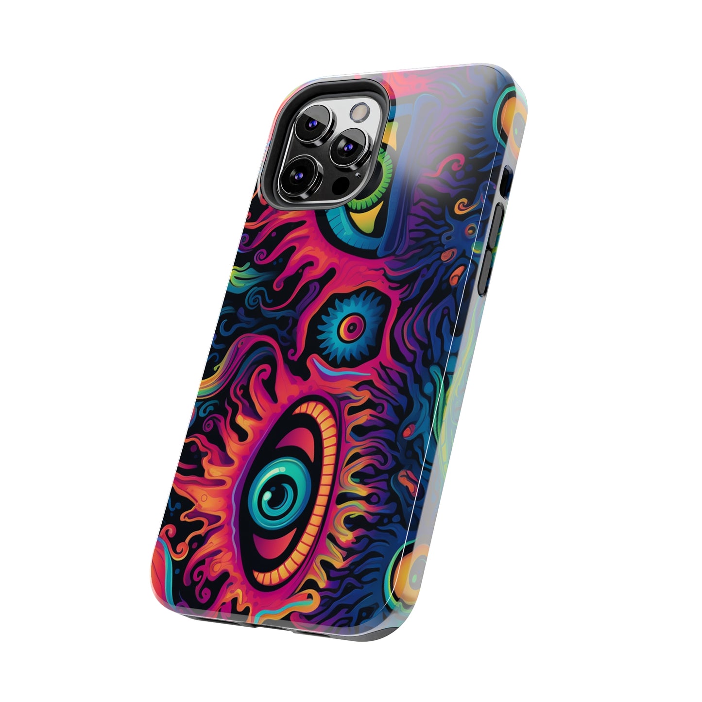 Psychedelic Art: The Eyes Upon Us iPhone Case | Embrace the Mystique of Trippy Visuals