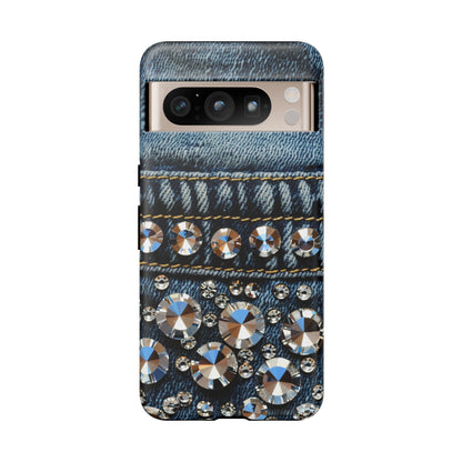 Blue Jean Queen Rhinestone Bling Phone Case