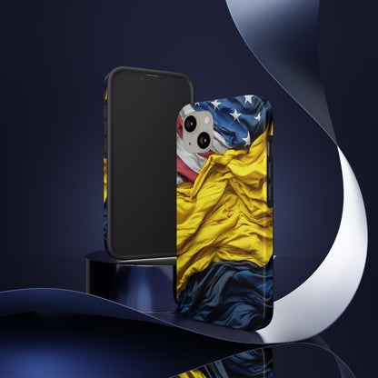 Support Ukraine Flag Phone Case | Show Your Ukrainian USA Patriotic Spirit with a Tough iPhone Case