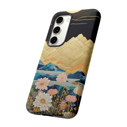 Chiyogami Floral Tough iPhone Case Galaxy S23 S22 S21 S20 Plus Ultra | Iphone 14 13 12 11 8 Pro Max Mini | Pixel 7 6 Pro 5 | Japanese Boho