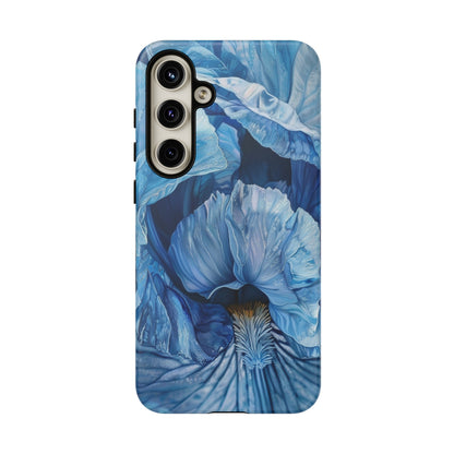 Floral Blue Iris Oil Painting Flower Phone Case