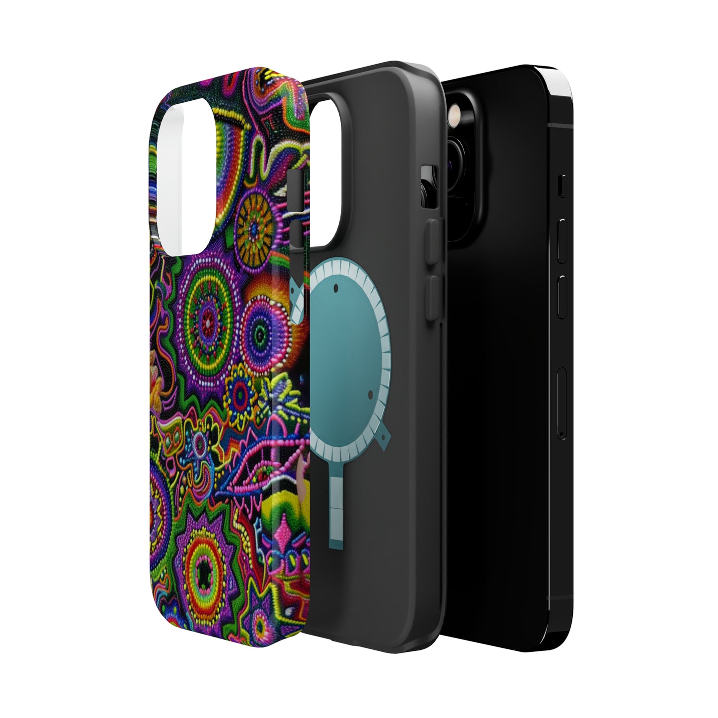 Psychedelic Peyote Button Beaded Style MagSafe Phone Cover