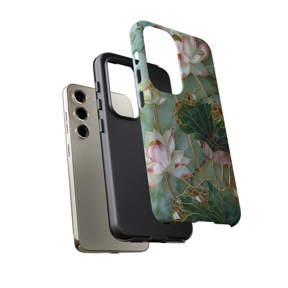 Elegant Floral Phone Case - Tough Cases with Lotus Design