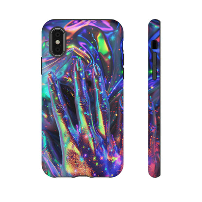 Marbled opalescent Holographic Print Phone Case