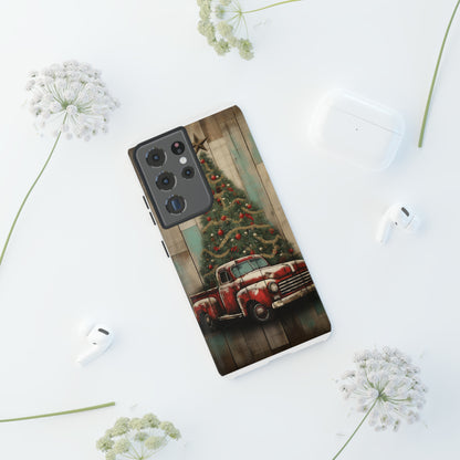 Classic Red Pickup Truck Christmas Phone Case