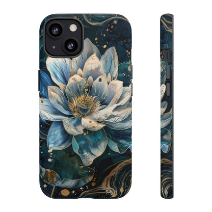 Zen Stained Glass Lotus Floral Design Phone Case