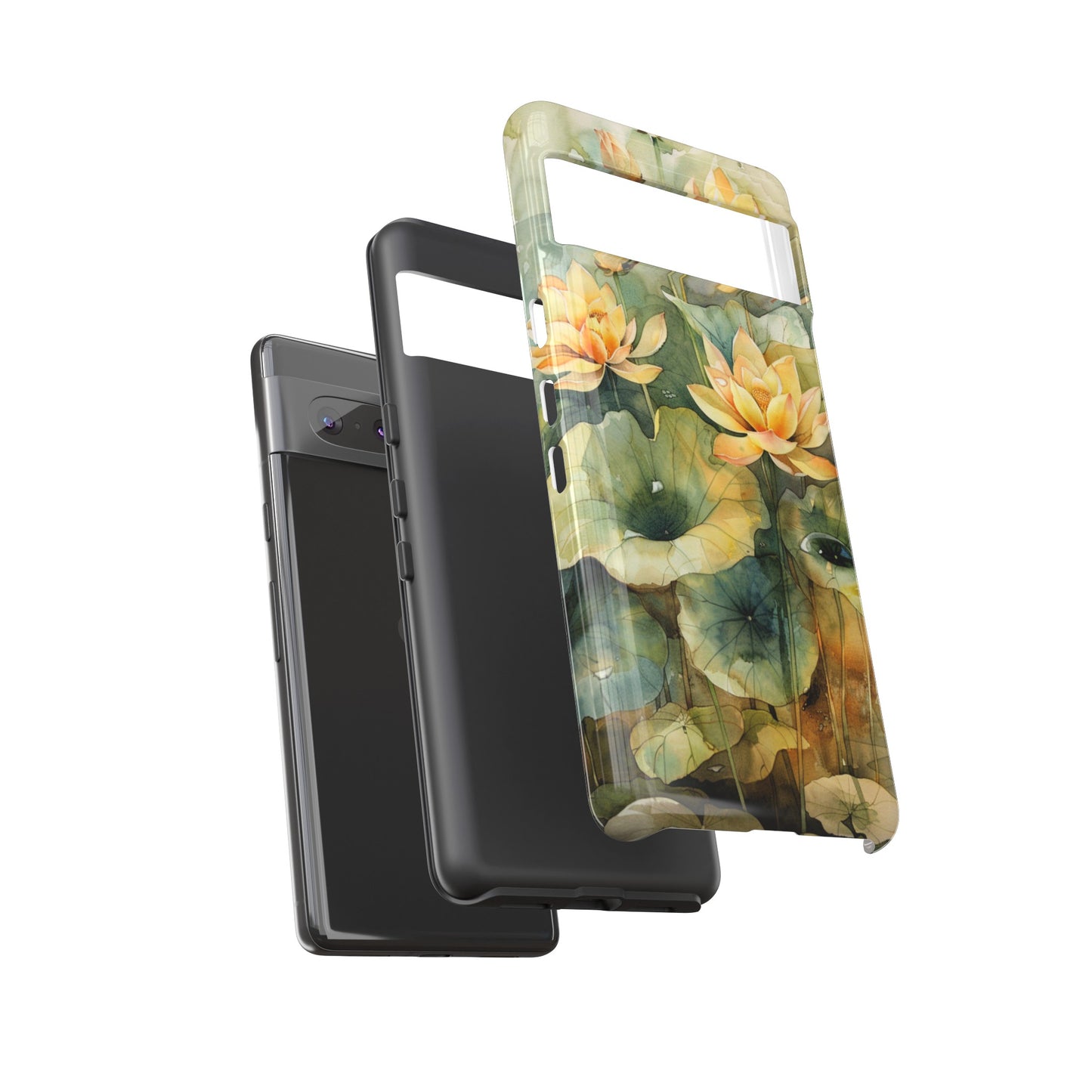 Zen Lotus Watercolor Painting iPhone 15 Case