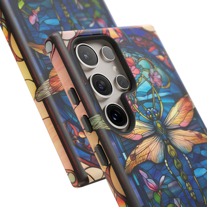 Art Nouveau Stained Glass Dragonfly Phone Case