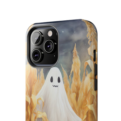 Ghost of Halloween Fall Pumpkins iPhone Case | Embrace the Spooky Autumn Vibes