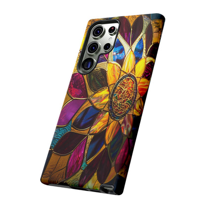 Cosmic Stained Glass Mandala Phone Case