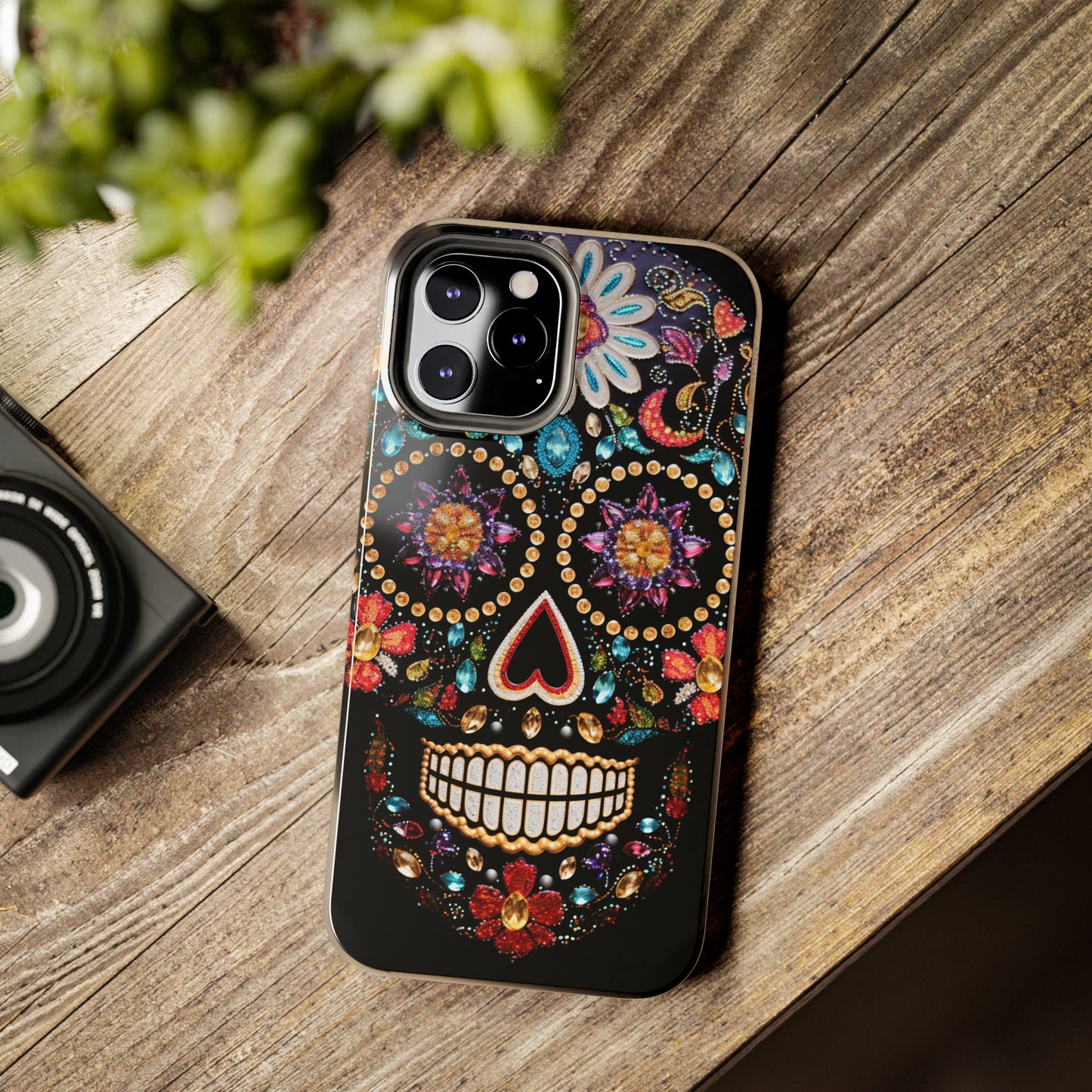 Sugar Skull iPhone Case | Dia de los Muertos Design for Apple iPhone | Halloween Aesthetic