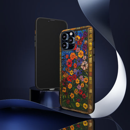 Gustav Klimt Style Flower Garden Painting Phone Case for iPhone 15, 14, Pro Max, 13, 12 & Samsung Galaxy S23, S22, S21, Google Pixel