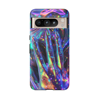 Marbled opalescent Holographic Print Phone Case