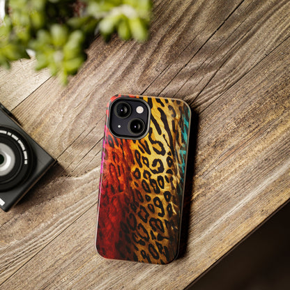 Kaleidoscopic Wild: Psychedelic Rainbow Leopard Print | Dazzling iPhone Case