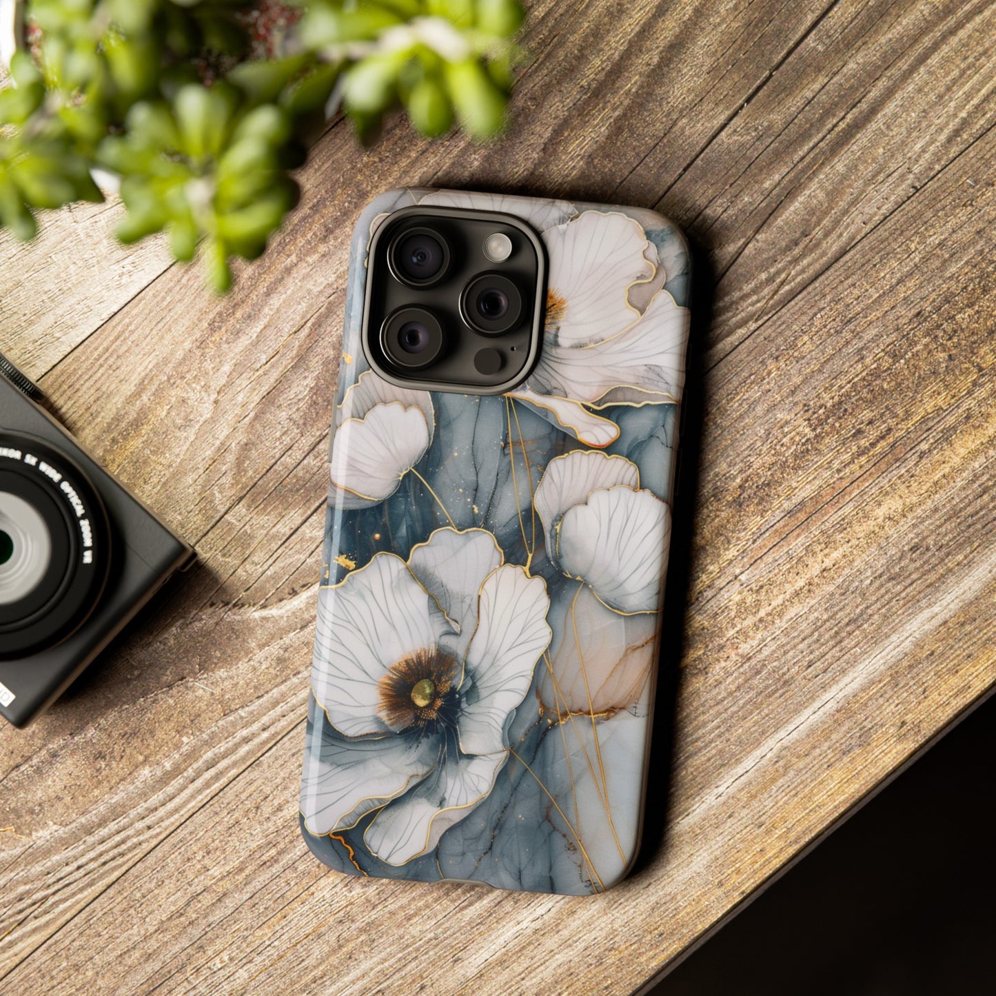 Flowers and Gold Phone Case