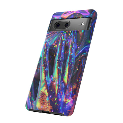 Marbled opalescent Holographic Print Phone Case