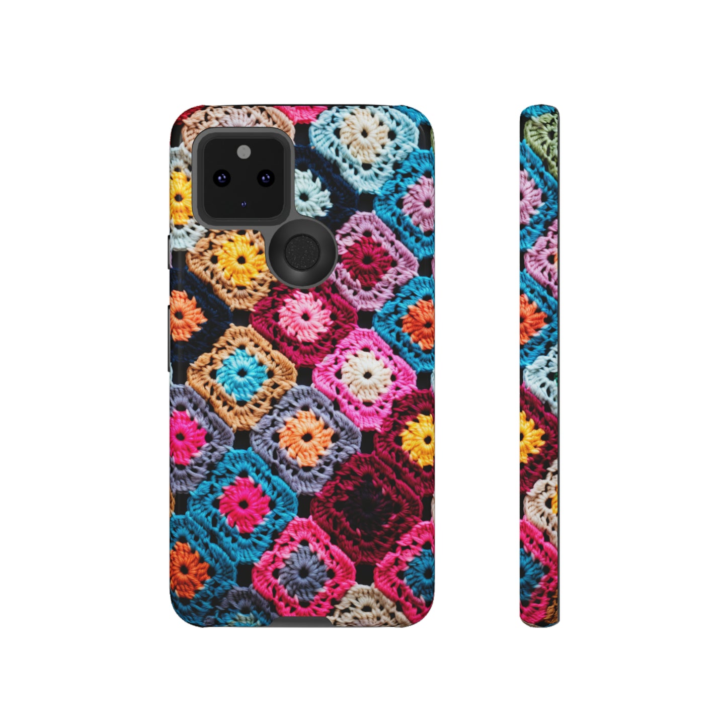 Vintage Floral Crochet Blanket Knit Look Phone Case