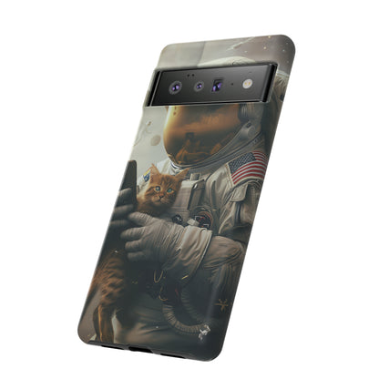 The Astronaut and the Cat Phone Case