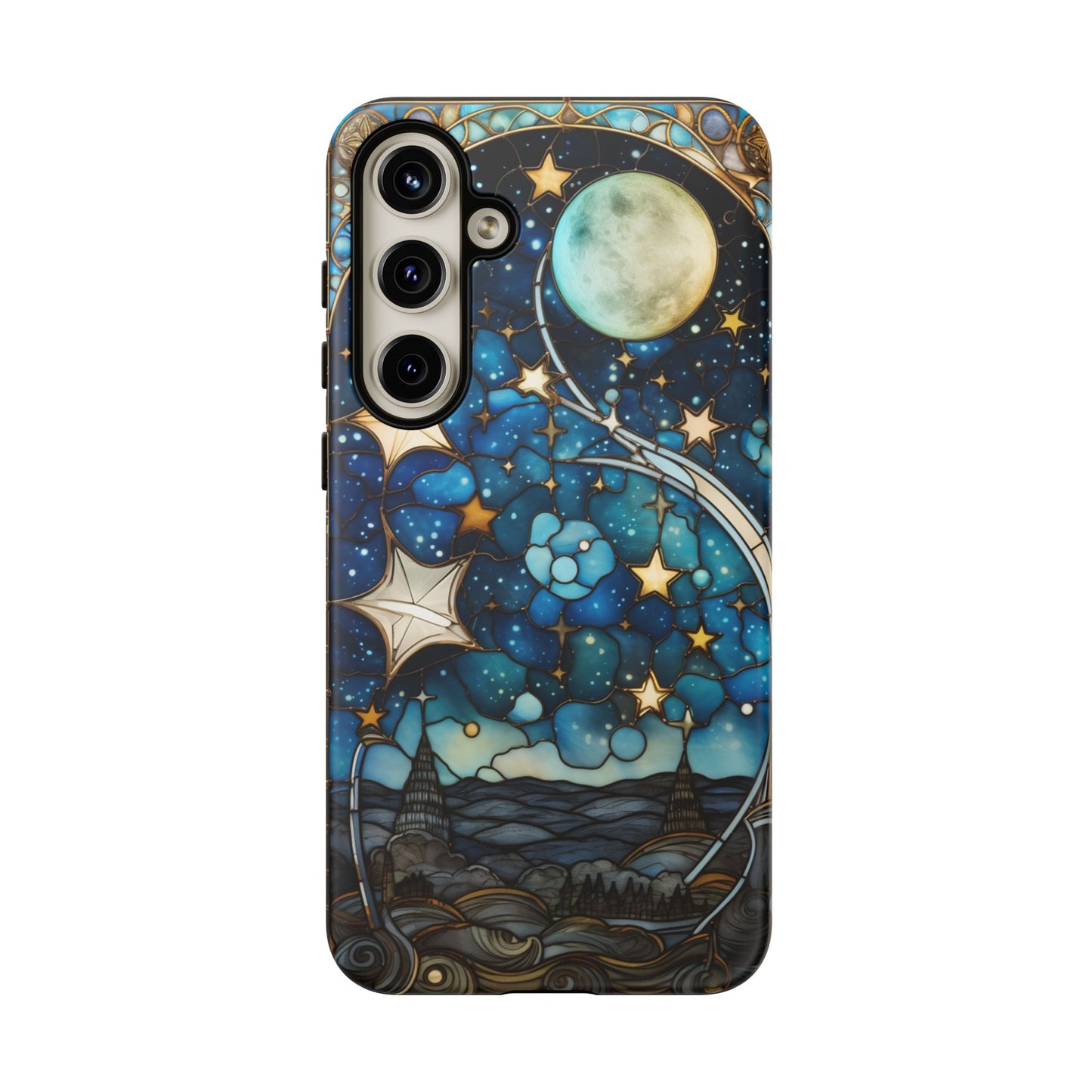 Boho Starry Night Stained Glass Artistry Phone Cover