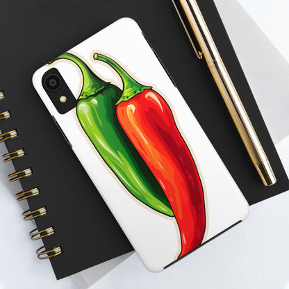 Green or Red Hot Chiles iPhone Case | New Mexico Fiery Flavors for Spice Lovers