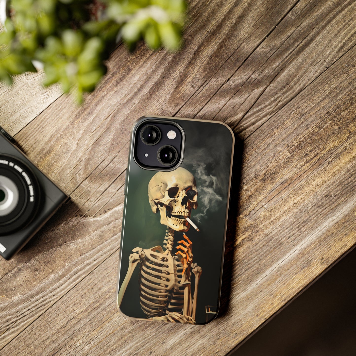 Smoking Skull iPhone Case | Edgy Style with a Mysterious Vibe for iPhone 11, 12, 13, 14, SE 2020 & Mor